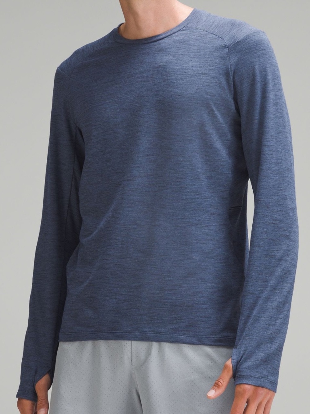 Lululemon Surge Warm Long-Sleeve Crew, Tri Colour Rulu Peri Purple Blue Linen
